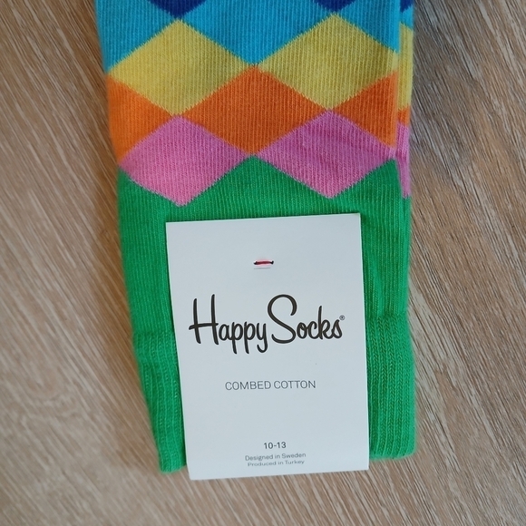 Happy Socks Colorful Knit Jewel Series Checked Design (10-13) - Picture 2 of 8